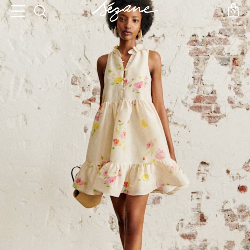 Sezane LISE DRESS Salina Print size: us 4